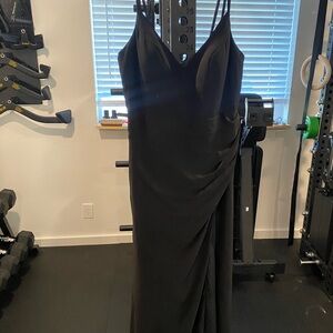 Black azazie bridesmaids dress!